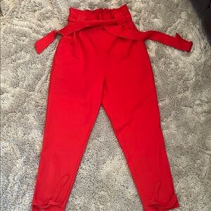Stylish Red Women's Pants